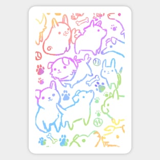 Dog Rainbow Sticker